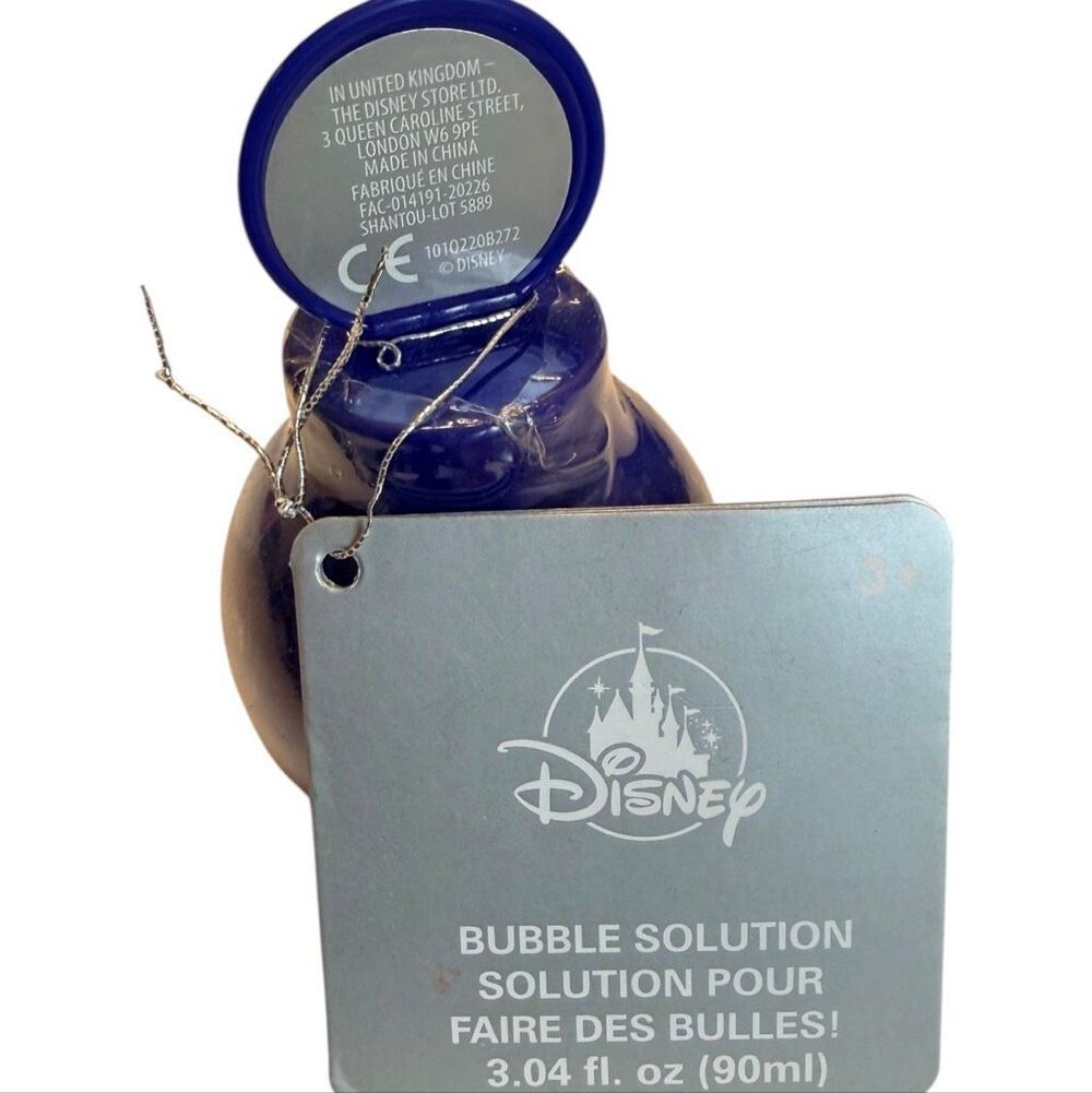 NWT Disney Parks Blue Vial Bubble Maker Wand Solution 3.04 fl oz